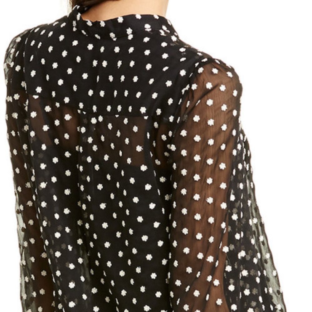 NWT: ALICE + OLIVIA Sheila Georgette Top - Picture 2 of 11